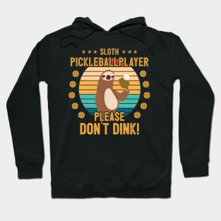 Funny Pickleball Player Gift Sloth Hoodie